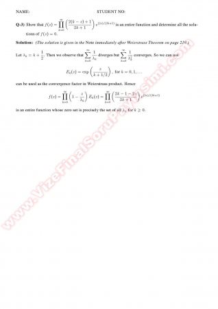 Complex Analysis2 Midterm2 Solutions -2011