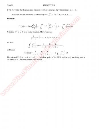 Complex Analysis2 Midterm1 Solutions -2013