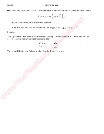Complex Analysis2 Midterm1 Solutions -2013