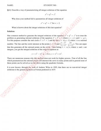 Algebraic Geometry Midterm Solutions -2012