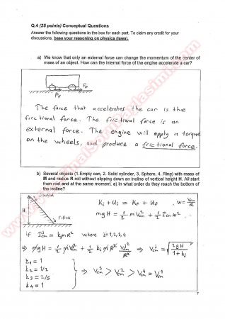 General Physics 1 Final Solutions -2010