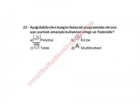 Bilgisayar Destekli Proje -1 Vize Soruları