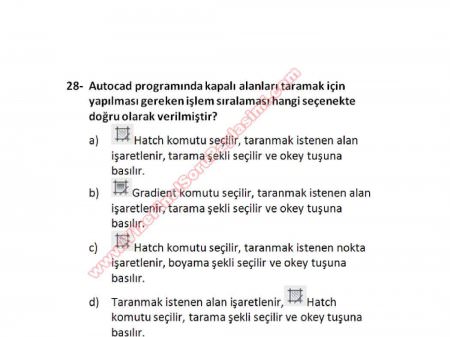 Bilgisayar Destekli Proje -1 Vize Soruları