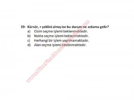 Bilgisayar Destekli Proje -1 Vize Soruları