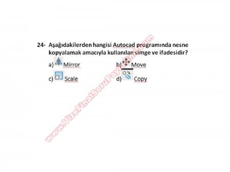 Bilgisayar Destekli Proje -1 Vize Soruları (2.Öğretim)