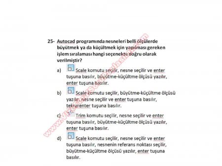 Bilgisayar Destekli Proje -1 Vize Soruları (2.Öğretim)