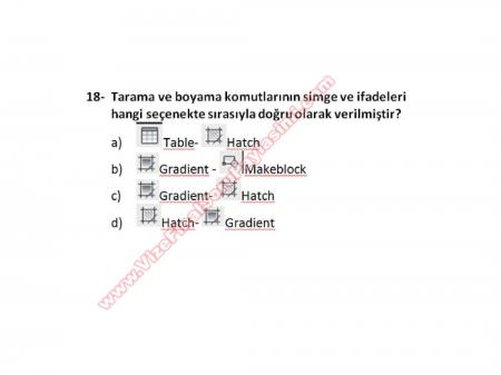 Bilgisayar Destekli Proje -1 Vize Soruları (2.Öğretim)