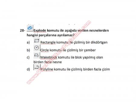 Bilgisayar Destekli Proje -1 Vize Soruları (2.Öğretim)