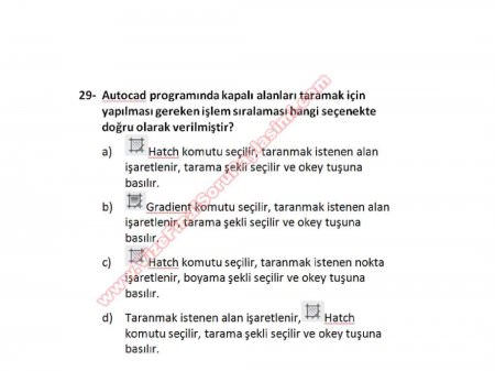 Bilgisayar Destekli Proje -1 Vize Soruları (2.Öğretim)