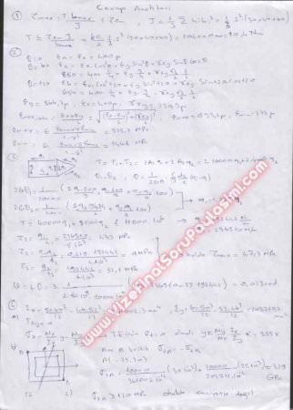 Cisimlerin Dayanımı 2 Final Soruları Ve Cevapları -2007