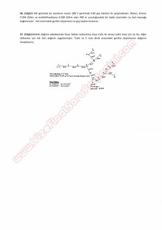 Enerji Dağıtım Sistemleri Dersi Bütünleme Soruları ve Cevapları