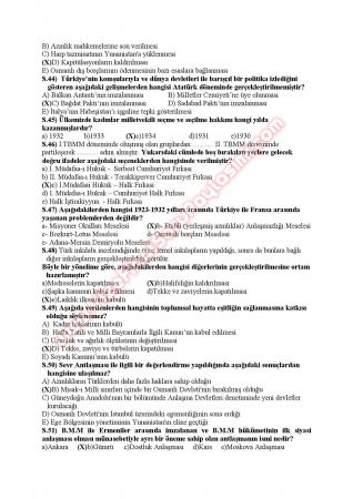 Atatürk İlkeleri Ve İnkılap Tarihi 2 Sınav Soruları 2