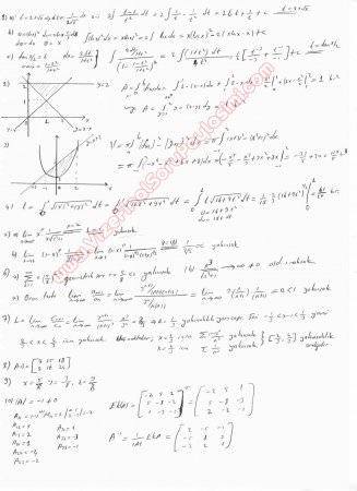 Matematik -2 Final Soruları ve Cevapları - Cumhuriyet