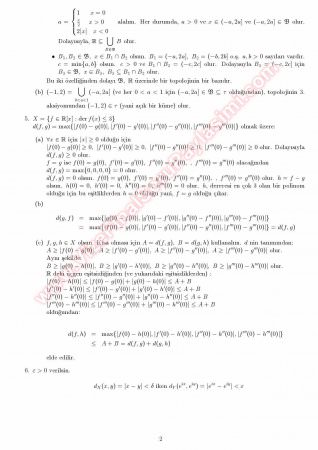 Topoloji Bütünleme Soruları Ve Çözümleri -2014