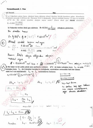 Termodinamik-1 Vize Soruları Ve Cevapları