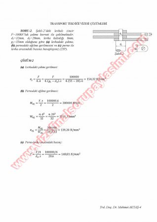 Transport Tekniği Vize Soruları Ve Cevapları