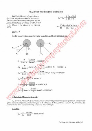 Transport Tekniği Vize Soruları Ve Cevapları