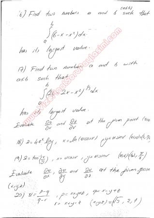 Analiz-2 Final Çalışma Soruları