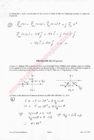 Physics-1 Second Midterm Questions and Solutions