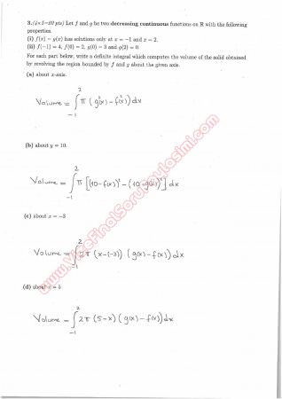 Calculus With Analytic Geometry Second Midterm Questions and Solutions Spring 2014