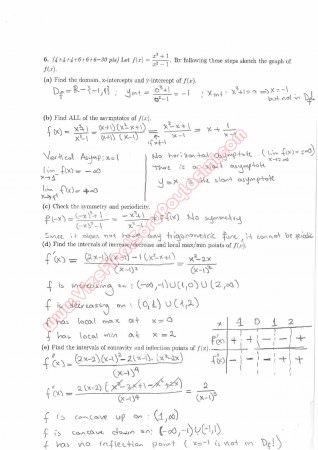 Calculus With Analytic Geometry First Midterm Questions and Solutions Summer 2014