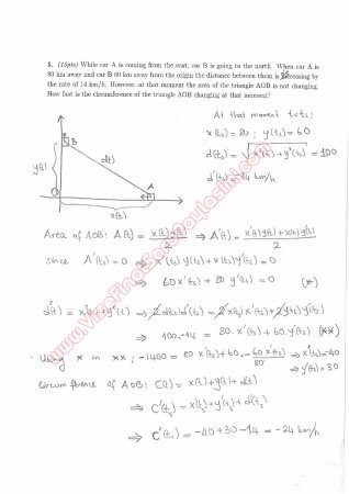 Calculus With Analytic Geometry First Midterm Questions and Solutions Summer 2014