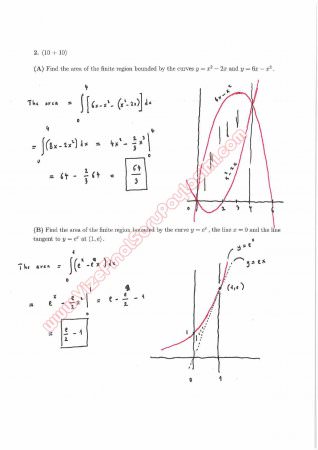 Calculus With Analytic Geometry Final Questions and Solutions 2015