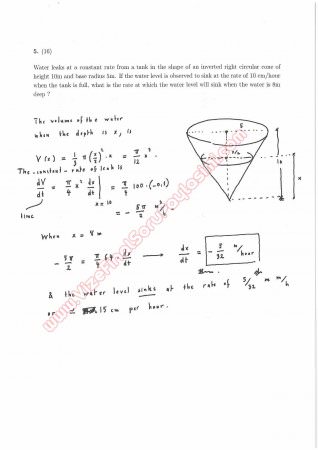 Calculus With Analytic Geometry Midterm Questions and Solutions 2015