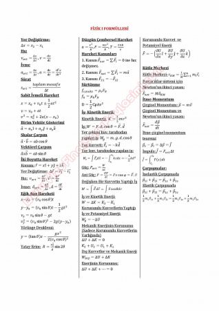 Fizik 1 Final Soruları ve Cevapları - Bozok Üniversitesi