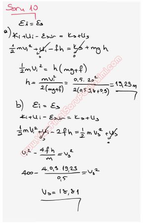Fizik 1 Final Soruları ve Cevapları - Bozok Üniversitesi