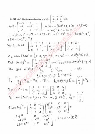 Differential Equations Second Midterm Exam Questions And Solutions Spring 2014