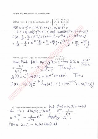 Differential Equations Final Questions And Solutions 2015