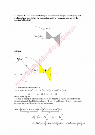 Calculus for Business and Economics-2 Midterm Exam Questions and Solutions