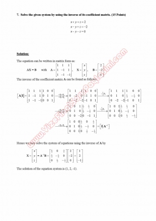 Calculus for Business and Economics-2 Final Exam Questions and Solutions