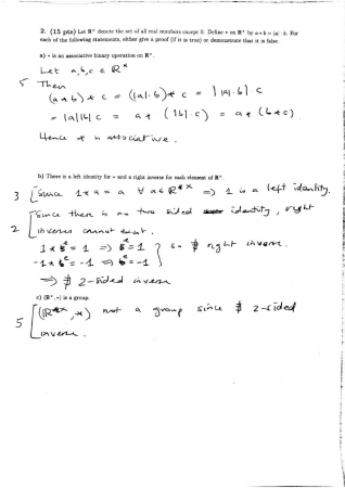 Basic Algebraic Structures First Midterm Exam Questions