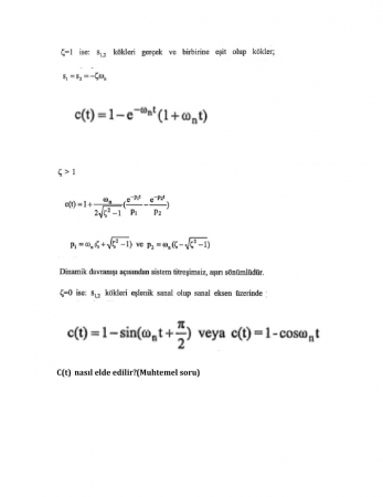Sistem Dinamiği ve Kontrol Dersi Final Çalışma Soruları -1
