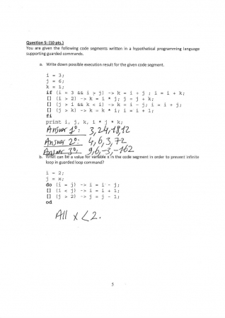 Programming Languages Second Midterm Exam Questions
