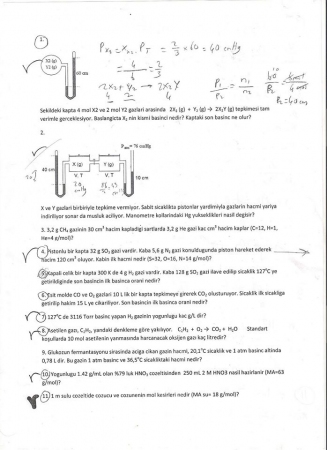 Kimya Dersi Final Çalışma Soruları ve Cevapları
