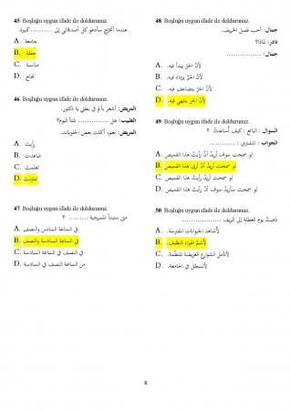 Arapça Hazırlık 4. Vize Soruları ve Cevapları - İHL