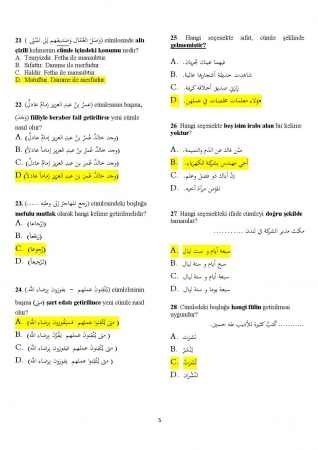 Arapça Hazırlık 4. Vize Soruları ve Cevapları - İHL