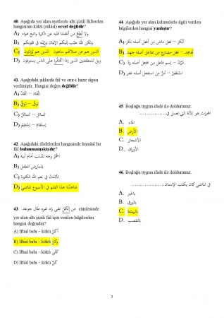 Arapça Hazırlık 3. Vize Soruları ve Cevapları