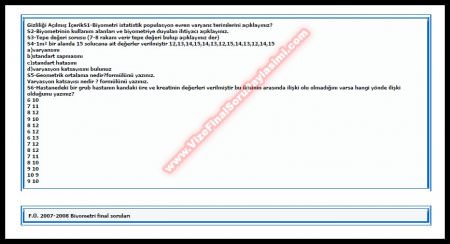 Bitki Fizyolojisi Final Soruları 2006