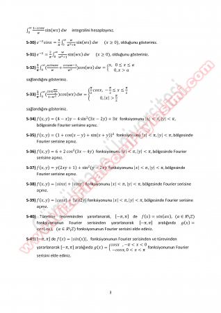Fourier Analizi Final Çalışma Soruları