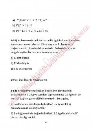Olasılık Final Çalışma Soruları 2014