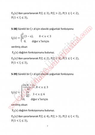 Olasılık Final Çalışma Soruları 2014