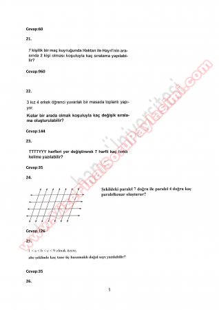 Olasılık Ara Sınav Çalışma Soruları 2014