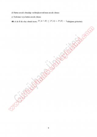 Olasılık Ara Sınav Çalışma Soruları 2014