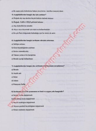 Maddeler Ve Aletler Bilimi Vize Soruları