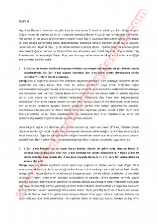 Aile Hukuku Final Soruları