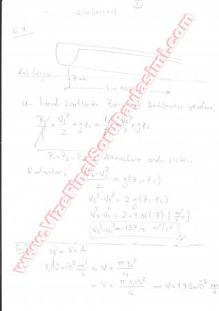 Akışkanlar Mekaniği-2 Vize Soruları Ve Cevapları